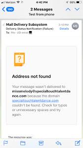 Berikut adalah kumpulan alamat email perusahaan bonafit. Emails Returned Address Not Found Domain Couldn T Be Found Gmail Community