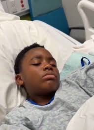 I DON'T FEEL SAFE HERE": A Mississippi mother is calling for action after  her 9-year-old son Kash was shot in the groin area at their apartment  complex