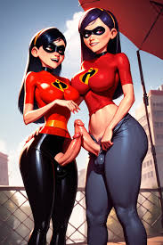Violet Parr From The Incredibles, Elastigirl, Futa Elastigirl Furry AI Porn