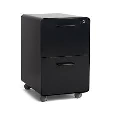 $10.00 coupon applied at checkout. Black Stow 2 Drawer File Cabinet Rolling Modern Office Furniture Poppin