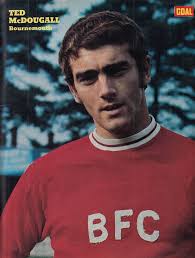 July 1970; Bournemouth and Boscombe Athletic centre forward Ted MacDougall. 