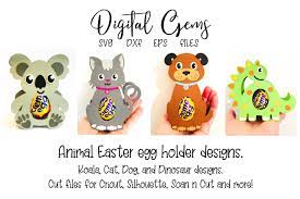 Animal Egg Holder Designs Svg Dxf Eps Files 514282 Paper Cutting Design Bundles