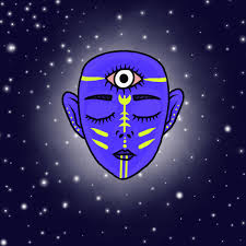 Psycho Third Eye Magic Witch Draw Art Moon Galaxy Trippy Stars Witch Drawing Art Drawings Art