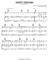 Sweet dreams are made of this cover. Sweet Dreams Sheet Music Eurythmics Sheetmusic Free Com