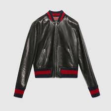 Gucci Embroidered Leather Bomber Jacket 4 200 Embroidered Leather Jacket Leather Bomber Jacket Embroidered Bomber Jacket