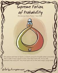 Dailydungeoneer On Instagram Supreme Potion Of Probability If You Enjoy My Work Please Consider Sh D D Dungeons And Dragons Dnd Dragons Dungeons And Dragons
