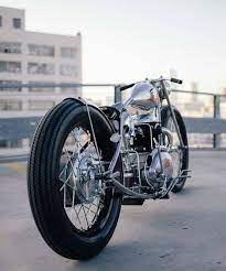 Hazan Motorworks Bsa A50 Is A Bare Metal Motorcycle Motorcycle Shovelhead Bobber Bobber Motorcycle