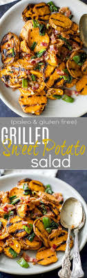 Grilled Sweet Potato Salad Healthy Sweet Potato Recipe Recipe Salad With Sweet Potato Grilled Sweet Potatoes Sweet Potato Recipes Healthy