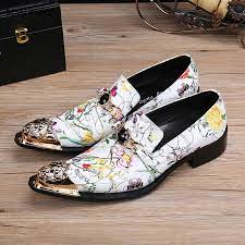 Find the latest styles, brands and selection from men's wearhouse. Genuine Leather Print Floral Men Dress Shoes Mixed Colors Slip On Male Business Shoes Men Derby Shoes With Chain Black Crystal Formal Shoes Aliexpress