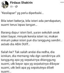 Bab nafkah selalu saja jadi topik hangat yang sering dibincangkan. Awas Hutang Tak Nampak Suami Jangan Skip Nafkah Bila Isteri Ada Income Sendiri Kisah Dunia