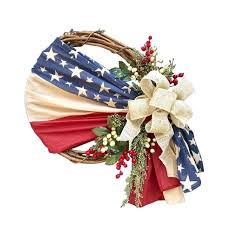 20 american flag front door decor diy s. Lanhui 15 75inch Artificial Wreath For Front Door American Patriotic Wreath Independence Day Decorations Outdoor Usa July 4th Simulation Garland Glory Patriotic American Flag Wreath Walmart Com Walmart Com