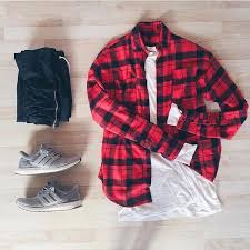 Black And Red Checkered Shirt Outfit Outfit Grid Red Black Check Shirt Plaid Shirt Outfits Outfit Grid Checked Shirt Outfit