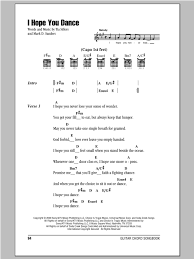 Check spelling or type a new query. I Hope You Dance Guitar Chords Lyrics Print Sheet Music Now