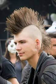 Punk mohawk hairstyle with blue tips and hair tattoo. 37 Best Punk Hairstyles For Men Ideas Punk Hair Mens Hairstyles Rock Hairstyles