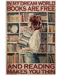 Reading Makes You Thin Poster Teehin Com In 2020 Books Reading I Love Books