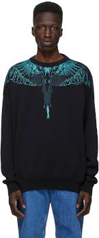 Shop designer items by marcelo burlon online. Black Jacquard Wings Sweater By Marcelo Burlon County Of Milan On Sale
