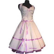 Brautkleider online bestellen second hand kleider markt große auswahl umfassende filterfunktion brautkleid ratgeber. Brautkleid Der 50er Jahre Weiss Flieder Tanzkleid Der 50er