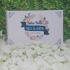 Contoh etika kondangan contoh ucapan terimakasih pernikahan ide ucapan pernikahan. Buku Tamu Pernikahan Desain Custom Shopee Indonesia