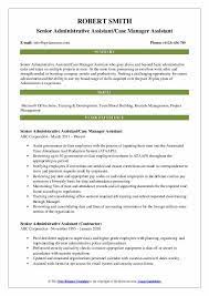 Provides a bridge for smooth communication between…. Senior Administrative Assistant Resume Samples Qwikresume
