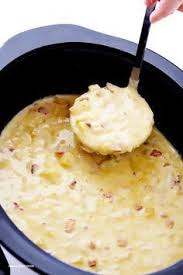 This Slow Cooker Potato Soup Recipe Is Thick And Creamy Without Using Heavy Cream Wonderfully Flav Slow Cooker Potato Soup Slow Cooker Potatoes Food Recipes