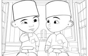 Mewarnai gambar anak muslim kreasi warna. 18 Contoh Mewarnai Gambar Kartun Keren Dan Lucu Broonet