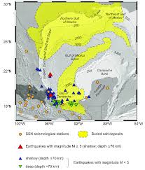 Luego, señaló que fue de 6,3. Distribution Of Earthquakes Triangles Registered By The Mexico S Download Scientific Diagram