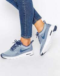Nike Nike Blue Grey Air Max Thea Textured Trainers At
