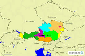 Bundesländer karte interaktiv klicken sie einfach in der bundesländer karte auf das gewünschte bundesland oder die gewünschte landeshauptstadt, um ausführliche informationen zu erhalten. Osterreich Bundeslander Ohne Namen Von Eggewal Landkarte Fur Osterreich