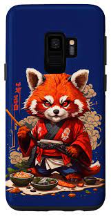 Amazon.com: Galaxy S9 Adorable Samurai Red Panda Manga-style Eating Sushi  Tee Case : Cell Phones & Accessories