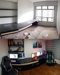 Moved In With The Wife After 4 Years Of Waiting For Our Flat Singapore This Subreddit Was My Entire Research Base Thanks Guys Gamer Room Room Battlestation