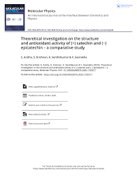 Computational chemistry is a branch of chemistry that uses computer simulation to assist in solving chemical problems. Pdf Theoretical Investigation On The Structure And Antioxidant Activity Of Catechin And Epicatechin A Comparative Study
