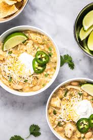 White bean chicken chilia dish of daily life. Award Winning White Bean Chicken Chili Stove Top And Slow Cooker Instructions Zestes Recipes