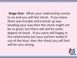 Key points the stages of grief after a breakup can occur all at once, or at varying times during the process of letting go. The Four Stages Of Emotions Following A Break Up