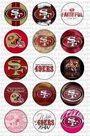 San Francisco 49ers Football 1 Inch Circle 4x6 Digital Collage Sheet Sf 49ers San Francisco 49ers Football 49ers