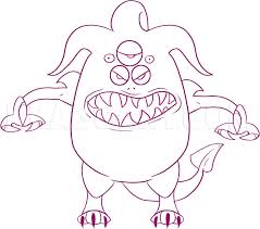 Okay, now that that's over with, i. How To Draw A Cartoon Monster Step By Step Drawing Guide By Dawn Dragoart Com