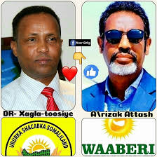 Dr- Xagla-toosiye gudoomiyaha ururka Shacabka Somaliland & Abdirisaaq  Ataash Gudoomiyaha ururka Waabari waa laba masuul ka soo wada jeeda  Gobolada Sool Sanaag & degmada Buhoodle, Kuma ayaad u codayn lahayd labadan  masuul