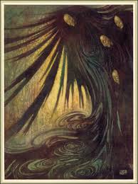 Stunning Edmund Dulac The Haunted Palace 1912 Watercolour Treated With A Variety Of Methods Including Overstreaking With Gil Art Then Some Pinte