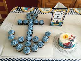 Sailboat And Anchor Cake Nautical Theme Baby S First Birthday Nautical Baby Shower Boy Nautical Baby Shower Baby Shower Cupcakes