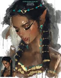 Digital oil painting of Queen of Sheba