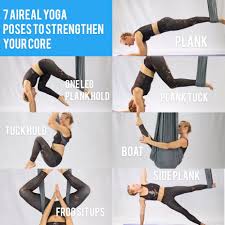 There are a variety of poses that you can do, some simpler, some more complex. Aerial Yoga Core Aerial Yoga Aerial Yoga Poses Yoga Trapeze Poses