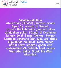 Menginjak acara yang keempat,acara laporan keuangan,kepada bapak bendahara. Salam Takziah Bapa Pelakon Zalif Sidek Meninggal Dunia Sensasi Selebriti