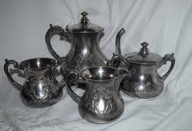 Antique Taunton Silver Co Tea Set Quadruple Plate Art Deco Etsy Antique Tea Sets Tea Set Silver Tea