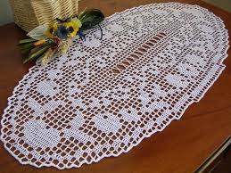 Crochet Lace Oval Table Runner Centerpiece White Doily Placemat Napkins Napperon Table Topper Handmade Decor Unique Birthday Easter Gift Mom Lace Table Runners Crochet Basket Pattern Free Doilies