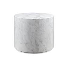 Carrara Marble Drum Side Table White Drum Side Table Side Table White Side Tables