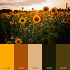 Sunflowers Website Color Palette Website Color Schemes Sunflower Colors
