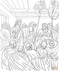 The blind man felt someone put cool mud on his eyes. Jesus Heals Coloring Sheet Shefalitayal