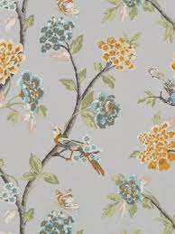 Robert allen neo toile cove. 262102 Helene Floral French Grey By Robert Allen