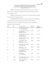 RESOLUTION AUTHORIZING THE COLLECTOR OF TAXES