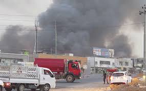 نتيجة بحث الصور عن انفجار مستودع للذخائر تابع للحشد الشعبي في كربلاء