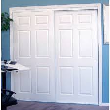 Shop Reliabilt White 6 Panel Sliding Closet Interior Door Common 72 In X 80 In Actual Doors Interior Sliding Closet Doors Interior Concept